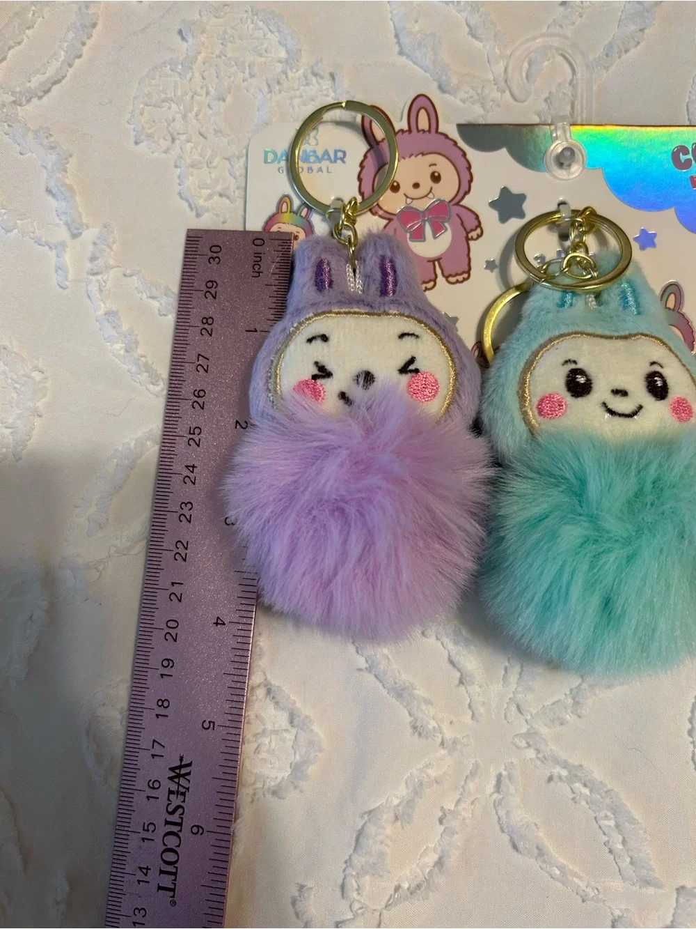 NWT Cutesters Plush Keychains Set of 3 Collectible Bag Charms
